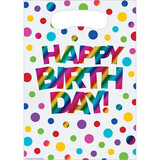 Creative Converting Traktationsbeutel Regenbogen alles Gute zum Geburtstag | 8 Stücke