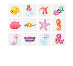 Henbrandt Zeemeermin Tattoos | 12 stuks Henbrandt Zeemeermin Tattoos | 12 stuks