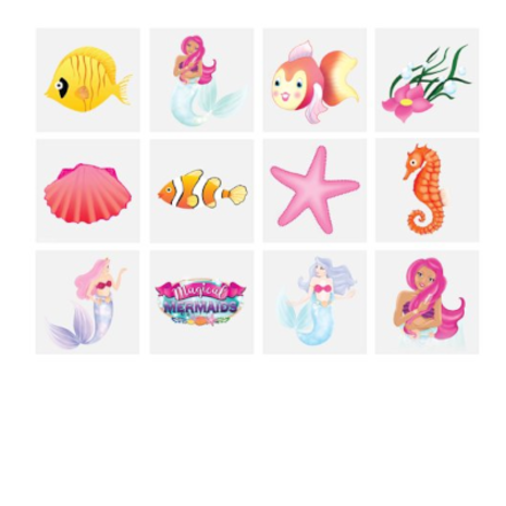 Henbrandt Mermaid Tattoos | 12 pieces
