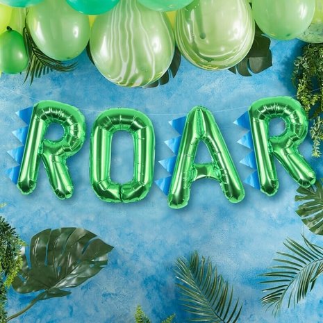 Ginger Ray Dinosaurus Roar Ballons 40x10cm | pro 4 Buchstaben Ginger Ray Dinosaurus Roar Ballons 40x10cm | pro 4 Buchstaben