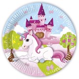 Procos Party Unicorn Castle Plates 20cm | 8 pieces