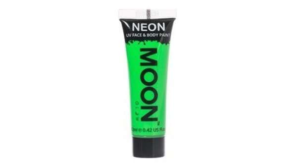 Haza - Witbaard NEON face & body paint intense groen | tube van 12 ml