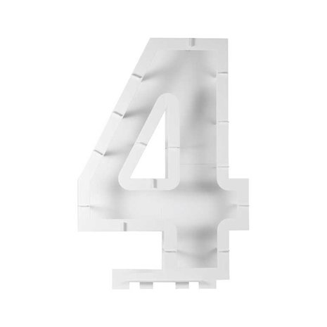 Ginger Ray Ballonnen mozaïek standaard cijfer 4 | per stuk Ginger Ray Ballonnen mozaïek standaard cijfer 4 | per stuk