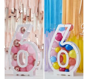 Ginger Ray Balloons Mosaic Standard Number 6 | per Unit Ginger Ray Balloons Mosaic Standard Number 6 | per Unit
