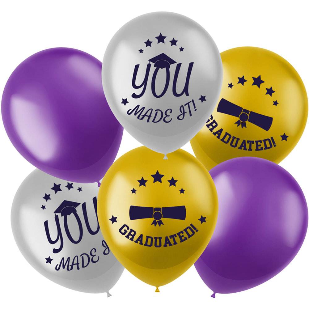 Folat Balloons you made it! Graduated! | 6 pieces