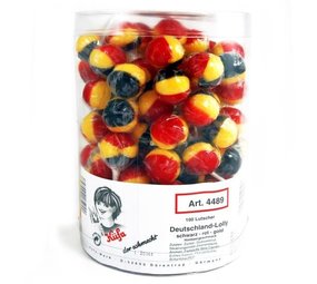 Lollipop noir jaune rouge | par pièce