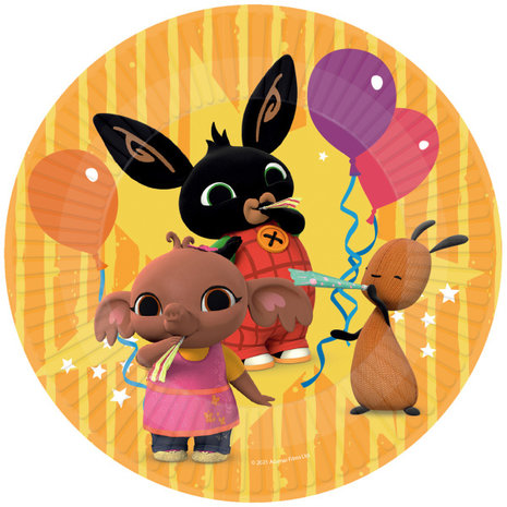 Amscan Bing plates paper 23cm | 8 pieces Amscan Bing plates paper 23cm | 8 pieces