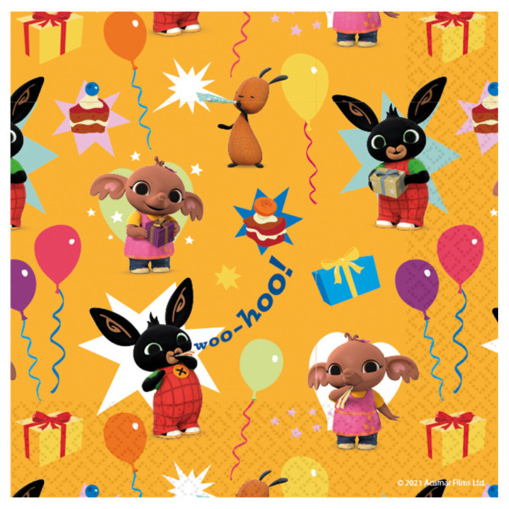 Amscan Serviettes Bing 33x33cm | 16 pièces Amscan Serviettes Bing 33x33cm | 16 pièces