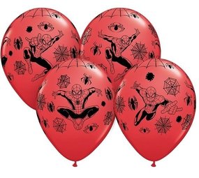 Qualatex Spiderman Balloons 30cm | 6 pieces Qualatex Spiderman Balloons 30cm | 6 pieces