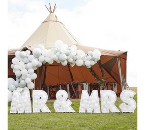 Ginger Ray Ballonnen mozaïek standaards MR & MRS | set Ginger Ray Ballonnen mozaïek standaards MR & MRS | set