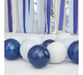 Ginger Ray 40 blauwe, marine en grijze ballonnen | per set Ginger Ray 40 blauwe, marine en grijze ballonnen | per set
