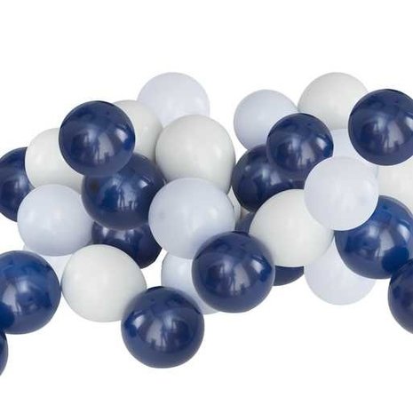 Ginger Ray 40 ballons bleu, marine et gris | par set