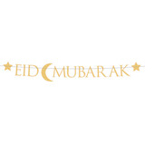 Amscan Guirlande de lettres Aïd Mubarak Or | 220x15cm Amscan Guirlande de lettres Aïd Mubarak Or | 220x15cm