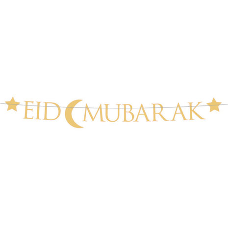 Amscan Letterslinger Eid Mubarak Goud | 220x15cm Amscan Letterslinger Eid Mubarak Goud | 220x15cm
