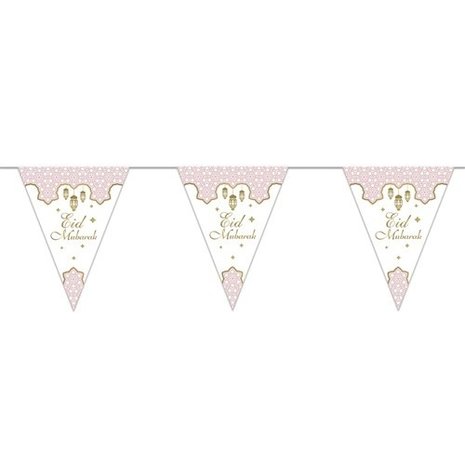 Zin El Afrah Eid Mubarak Flag Line Slinger Pink | 3 meters