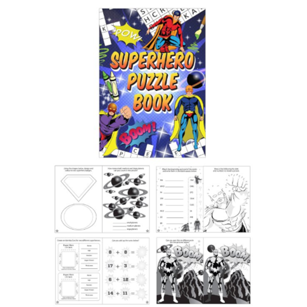 Henbrandt Superhelden Puzzelboekje 10,5x14,5cm | per stuk