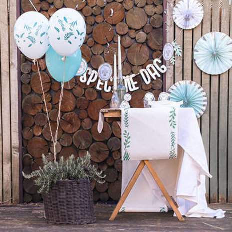 Folat My special day balloons white and mint green 33cm | 6 pieces