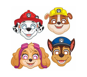 Tib Paw Patrol maskers 20cm | 4 stuks