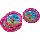 Tib Paw Patrol borden roze 23cm | 6 stuks Tib Paw Patrol borden roze 23cm | 6 stuks
