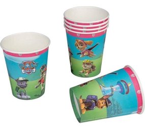 Tib Paw Patrol Cups Pink 200ml | 6 Stück Tib Paw Patrol Cups Pink 200ml | 6 Stück