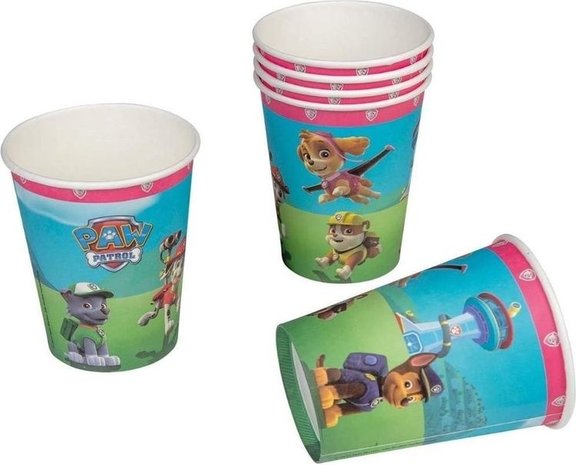 Tib Paw Patrol Cups Pink 200ml | 6 pieces Tib Paw Patrol Cups Pink 200ml | 6 pieces