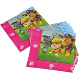 Tib Paw Patrol Servietten Pink 33x33cm | 20 Teile