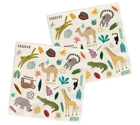 Folat Zoo Party Napkins 33x33cm | 20 pieces Folat Zoo Party Napkins 33x33cm | 20 pieces