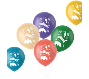 Folat Zoo Party Balloons 33cm | 6 pieces Folat Zoo Party Balloons 33cm | 6 pieces