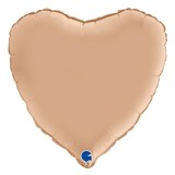 Grabo Ballon à hélium coeur satin couleur peau | 46 cm Grabo Ballon à hélium coeur satin couleur peau | 46 cm
