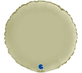 Grabo Olijfgroene satin helium ballon rond | 46 cm Grabo Olijfgroene satin helium ballon rond | 46 cm