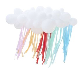 Ginger Ray Ballonnenslinger kit Wolk met Regenboog streamers | per stuk Ginger Ray Ballonnenslinger kit Wolk met Regenboog streamers | per stuk