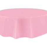 Unique Party Tafelkleed Rond Lichtroze plastic | 213cm