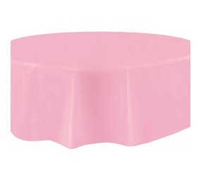 Unique Party Tafelkleed Rond Lichtroze plastic | 213cm