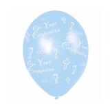 Amscan Kommunion Ballons blau | 6 Stück Amscan Kommunion Ballons blau | 6 Stück