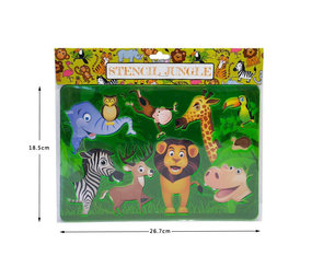 LG Imports Jungle dieren sjablonen teken set | per stuk LG Imports Jungle dieren sjablonen teken set | per stuk