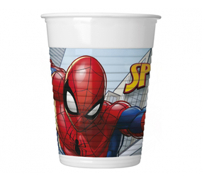 Procos Party Spiderman Tasse Crime Fighter Kunststoff 200ml | 8 Stück Procos Party Spiderman Tasse Crime Fighter Kunststoff 200ml | 8 Stück