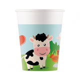 Procos Party Tasses en papier pour animaux de ferme | 8 pièces Procos Party Tasses en papier pour animaux de ferme | 8 pièces