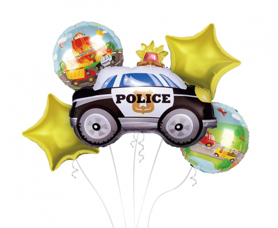 Godan Bouquet de ballons Police | 5-pièces Godan Bouquet de ballons Police | 5-pièces