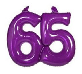 Folat Inflatable number 65 Transparent Purple Folat Inflatable number 65 Transparent Purple