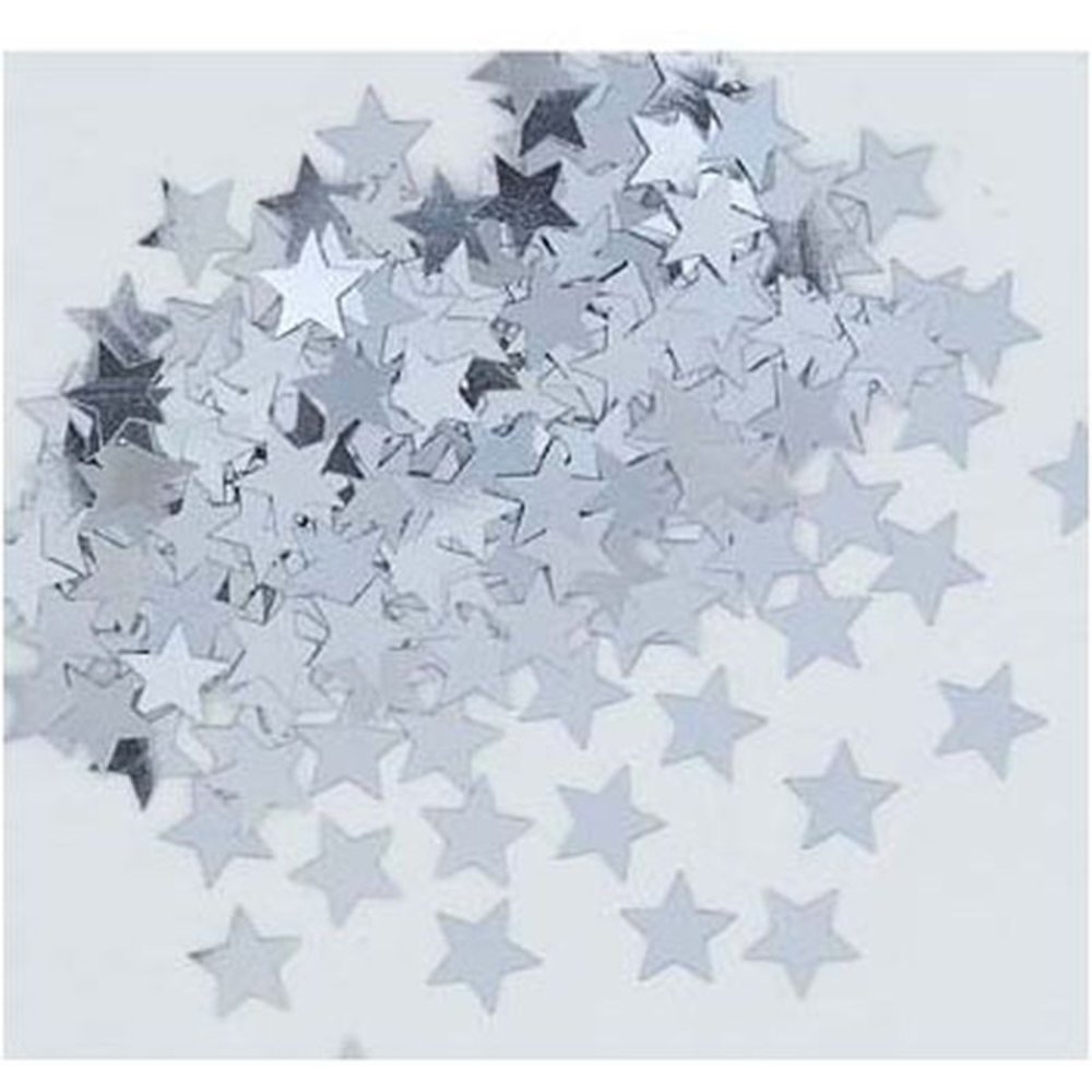 Confetti silver stars 15 grams Confetti silver stars 15 grams