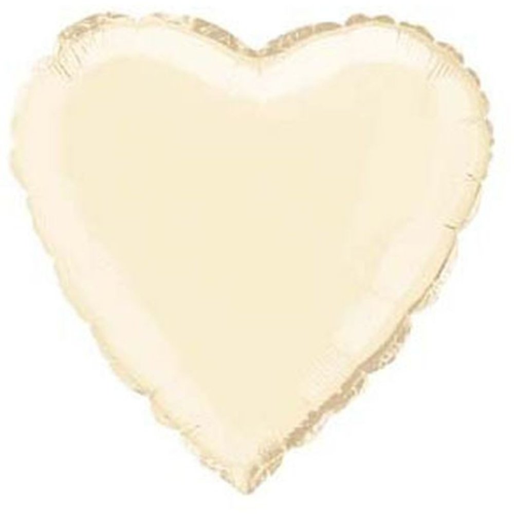 Globos Nordic Helium balloon heart shape ivory color 45cm