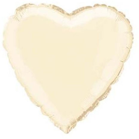 Globos Nordic Helium balloon heart shape ivory color 45cm