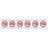 Verkaufsbandverkehrszeichen 16 Jahre