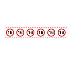 Afzetlint Verkeersbord 16 jaar Afzetlint Verkeersbord 16 jaar