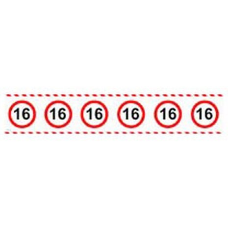 Afzetlint Verkeersbord 16 jaar Afzetlint Verkeersbord 16 jaar