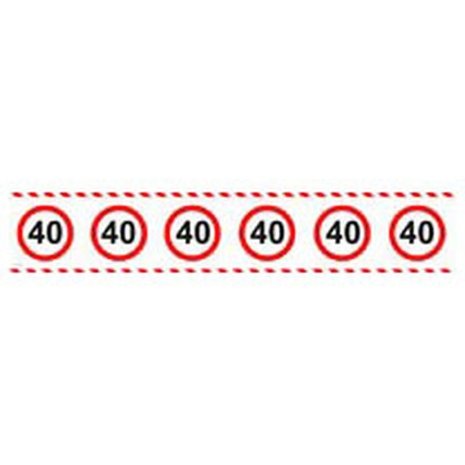 Folat Afzetlint Verkeersbord 40 jaar | 15 meter