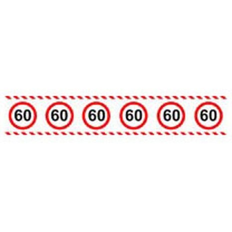 Afzetlint Verkeersbord 60 jaar Afzetlint Verkeersbord 60 jaar