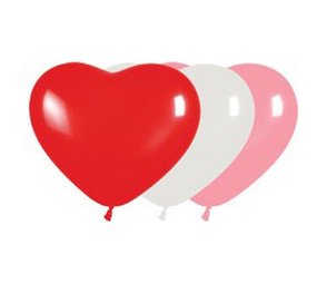 Ballon Hartvorm assorti | 8 stuks