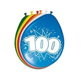 Folat Luftballons 100 Jahre 30cm | 8 Stück
