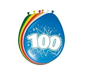 Folat Ballonnen 100 jaar 30cm | 8 stuks Folat Ballonnen 100 jaar 30cm | 8 stuks